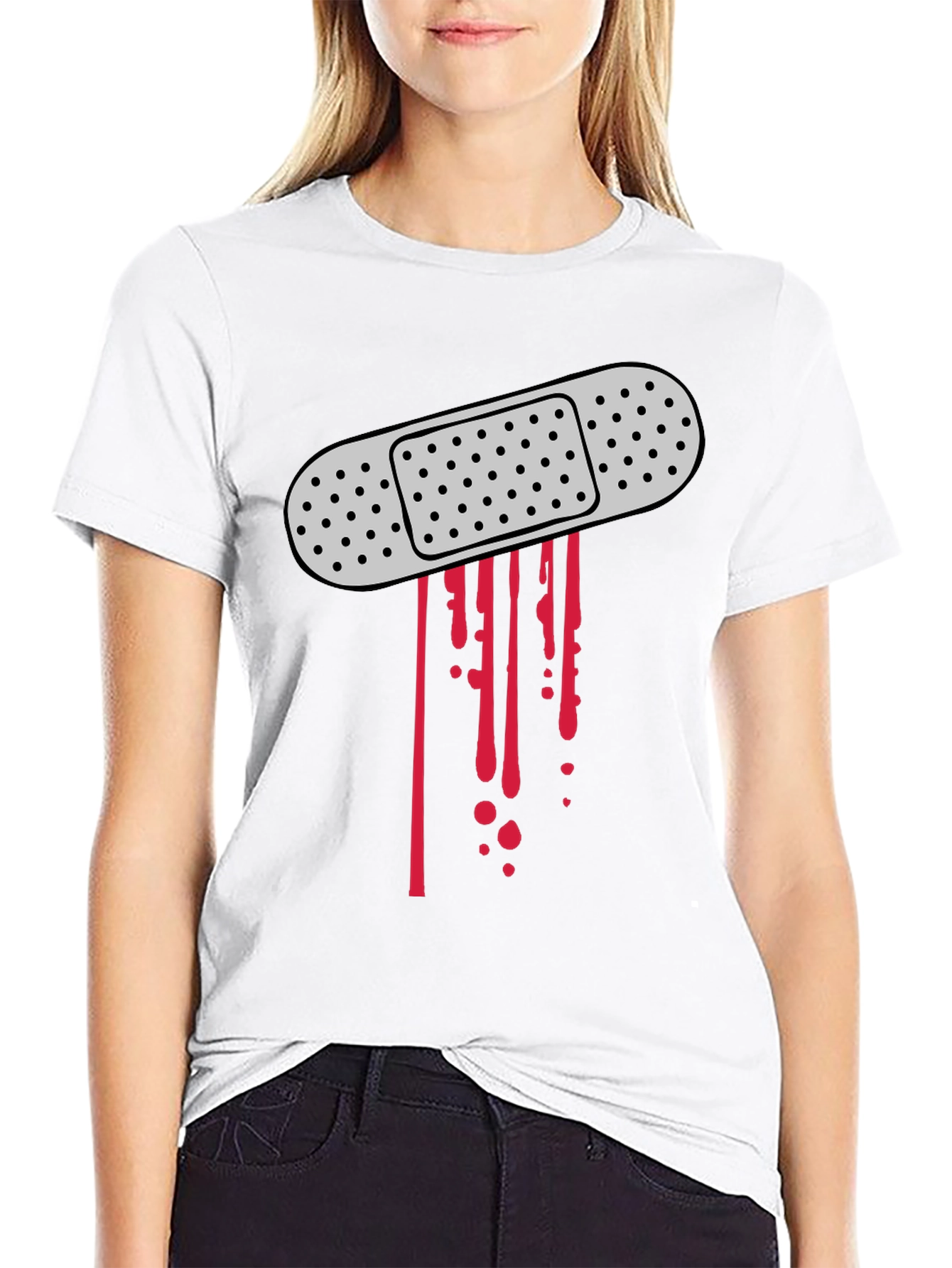Bandage Bloody Graphic T-Shirt