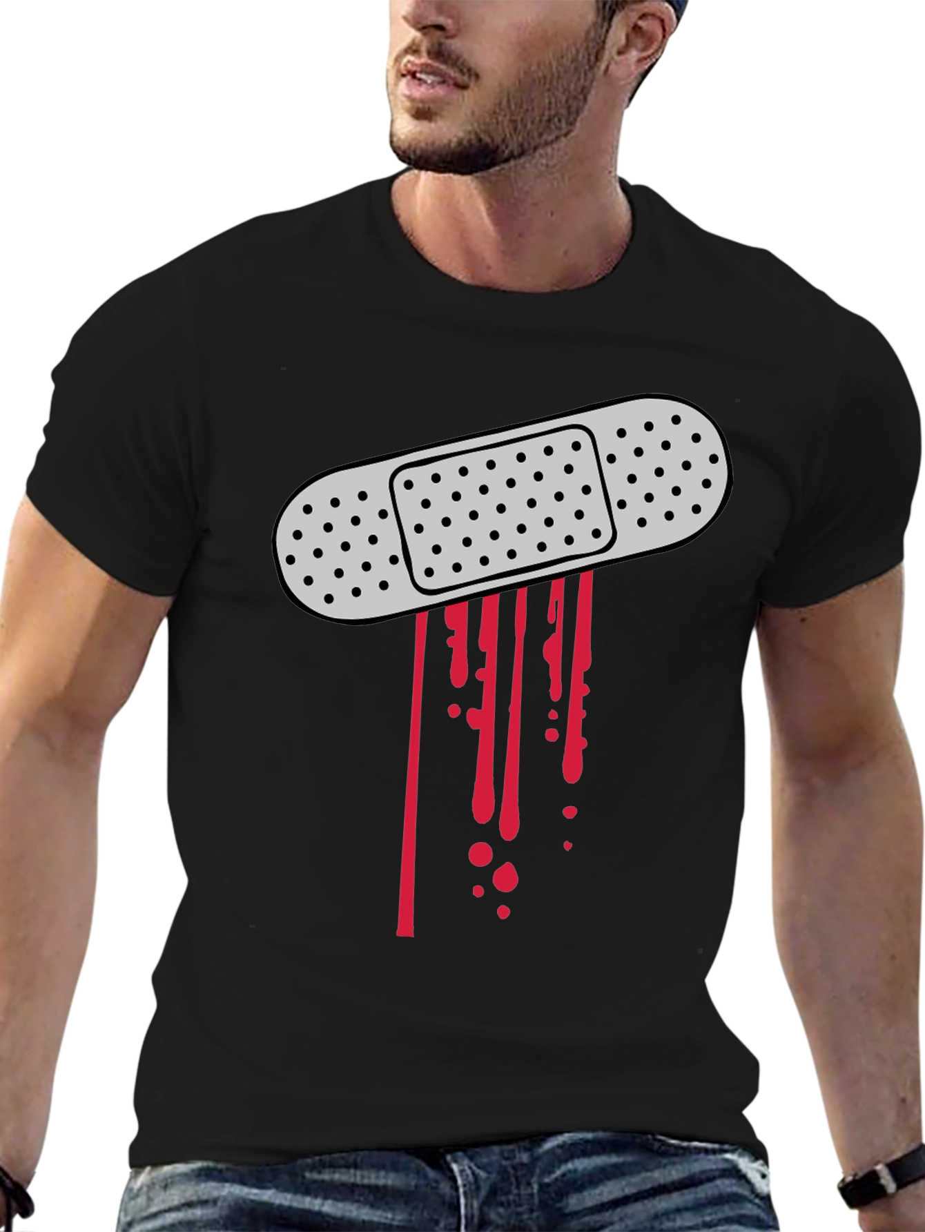 Bandage Bloody Graphic T-Shirt