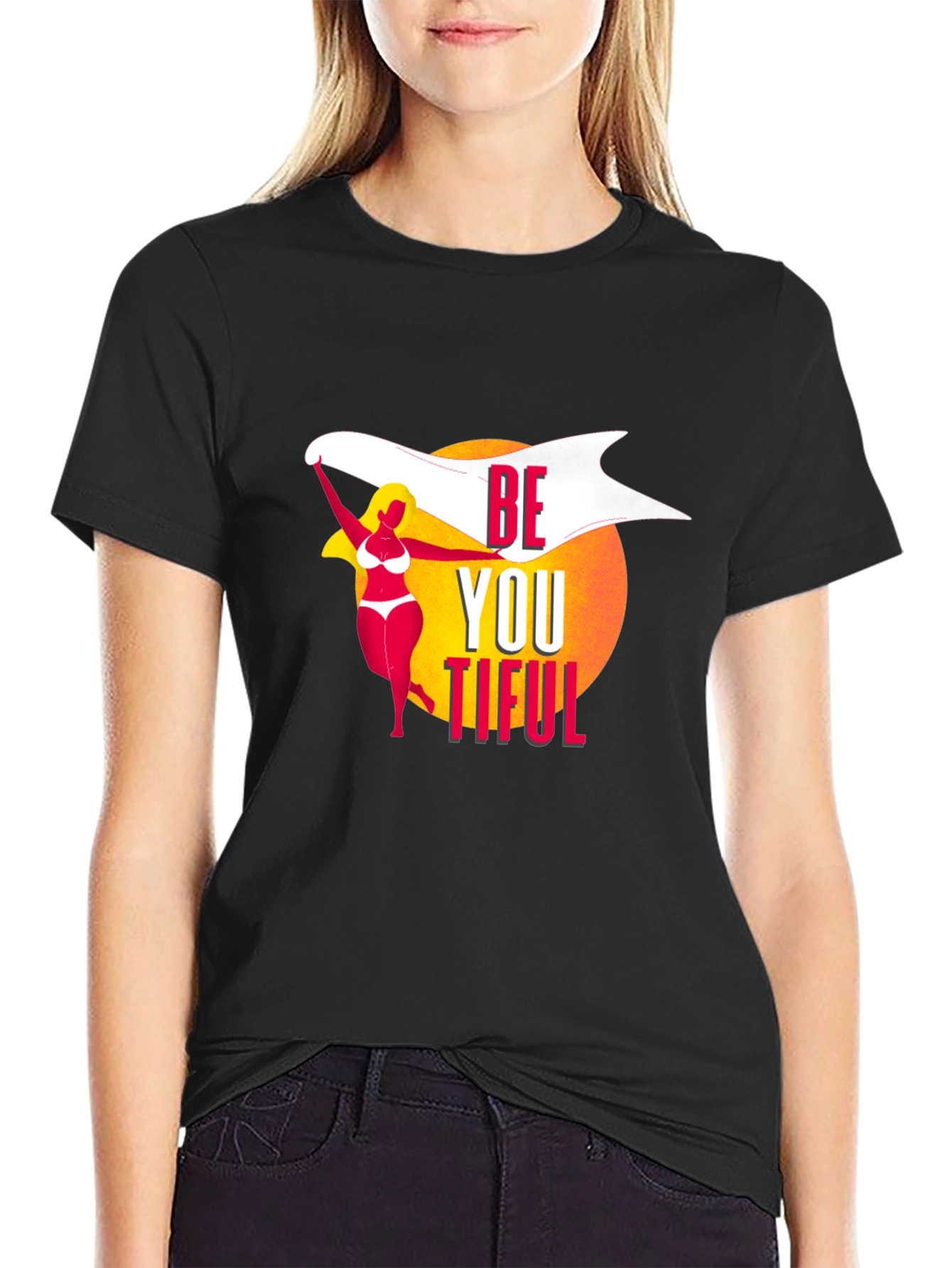 Be You Tiful Graphic T-Shirt - Black