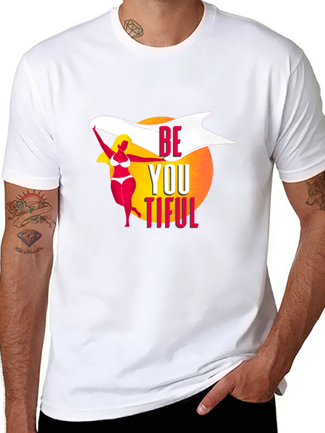 Be You Tiful Graphic T-Shirt - Black