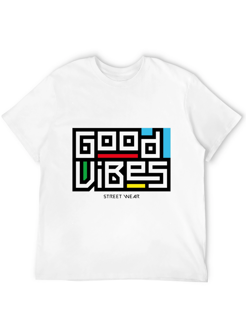 Good Vibes Graphic Print Black T-Shirt
