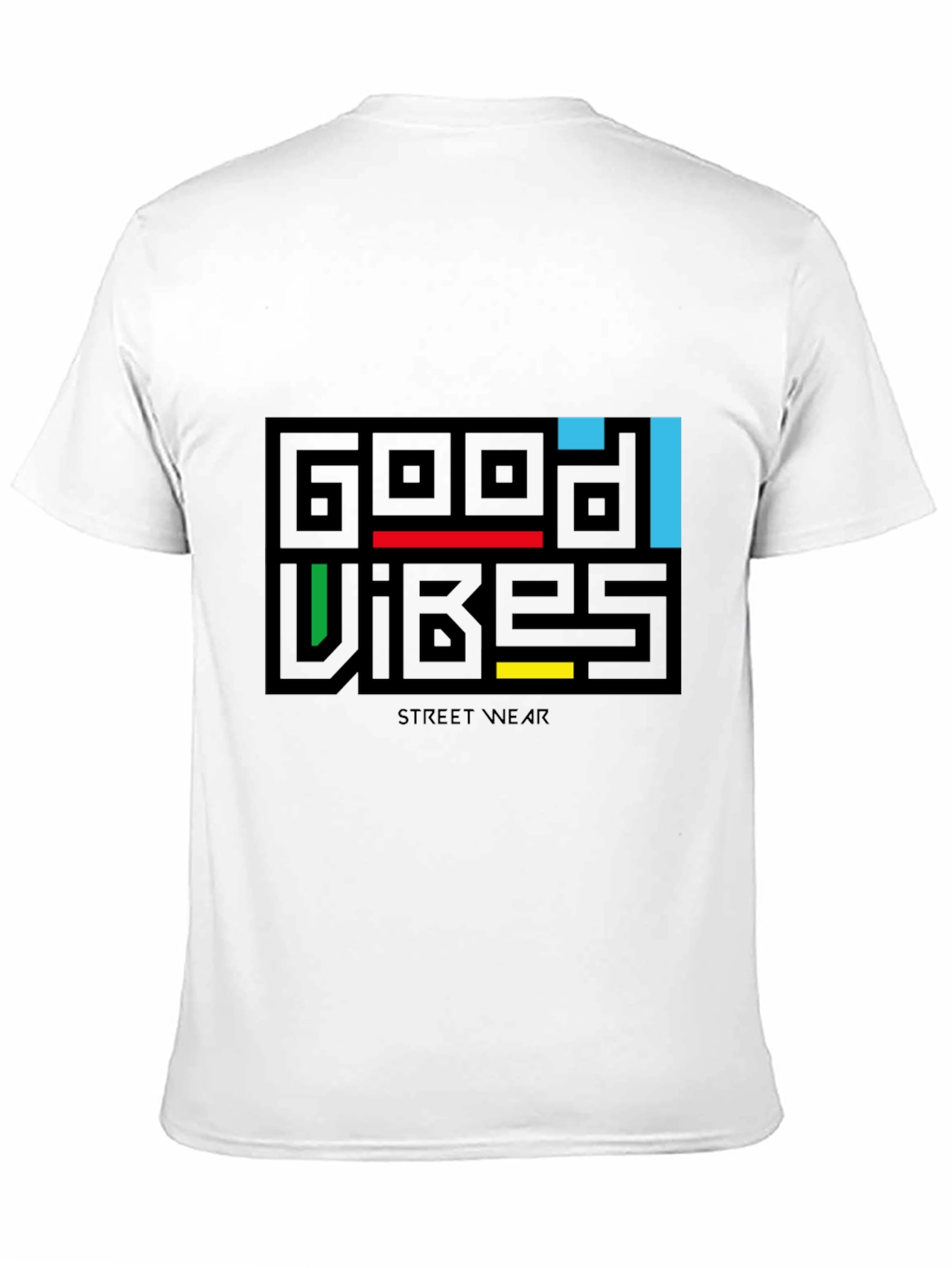 Good Vibes Graphic Print Black T-Shirt