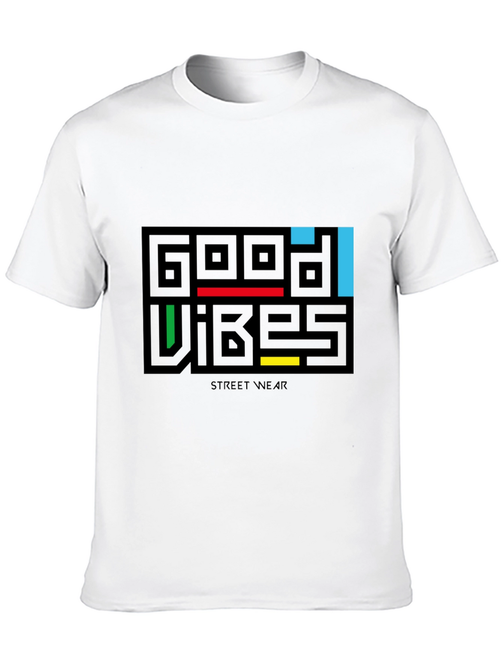Good Vibes Graphic Print Black T-Shirt