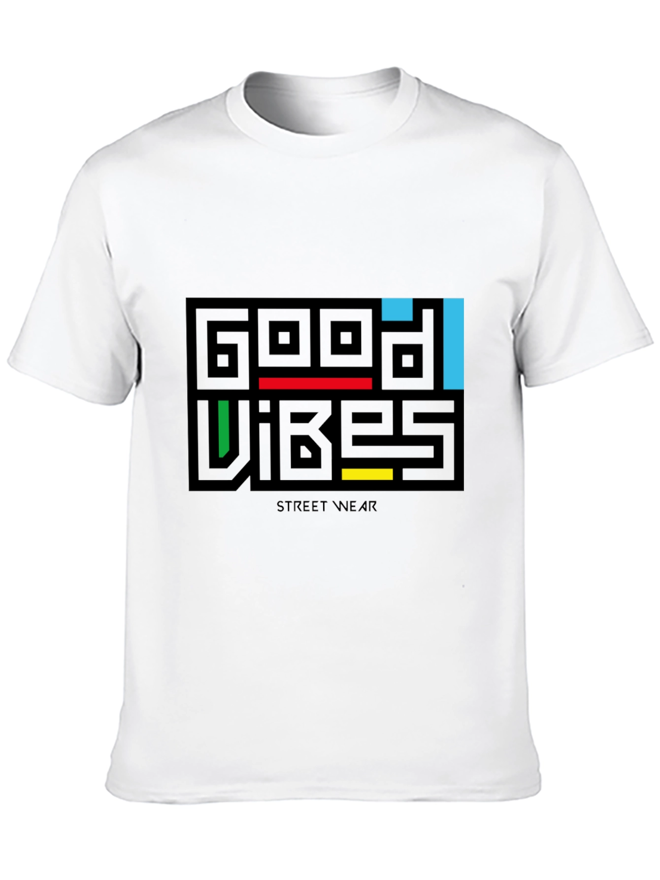 Good Vibes Graphic Print Black T-Shirt