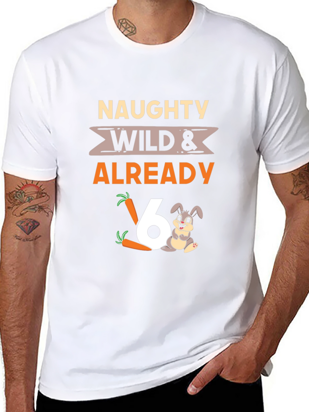 Naughty Wild 6th Birthday T-Shirt