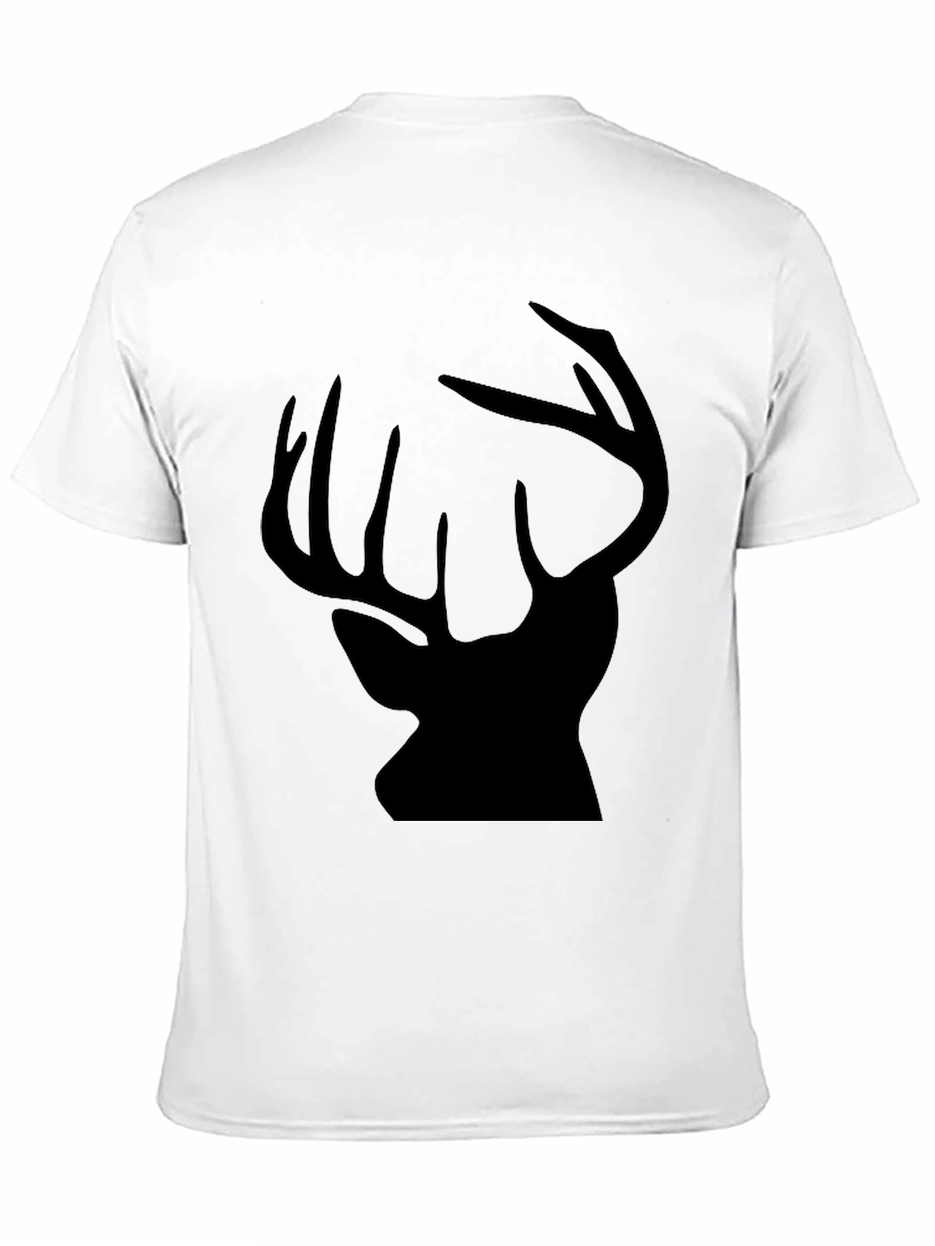 Mens Black Deer Silhouette Graphic Tee