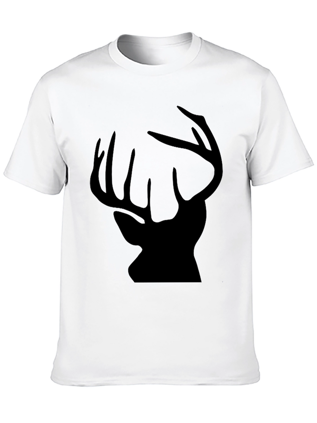 Mens Black Deer Silhouette Graphic Tee