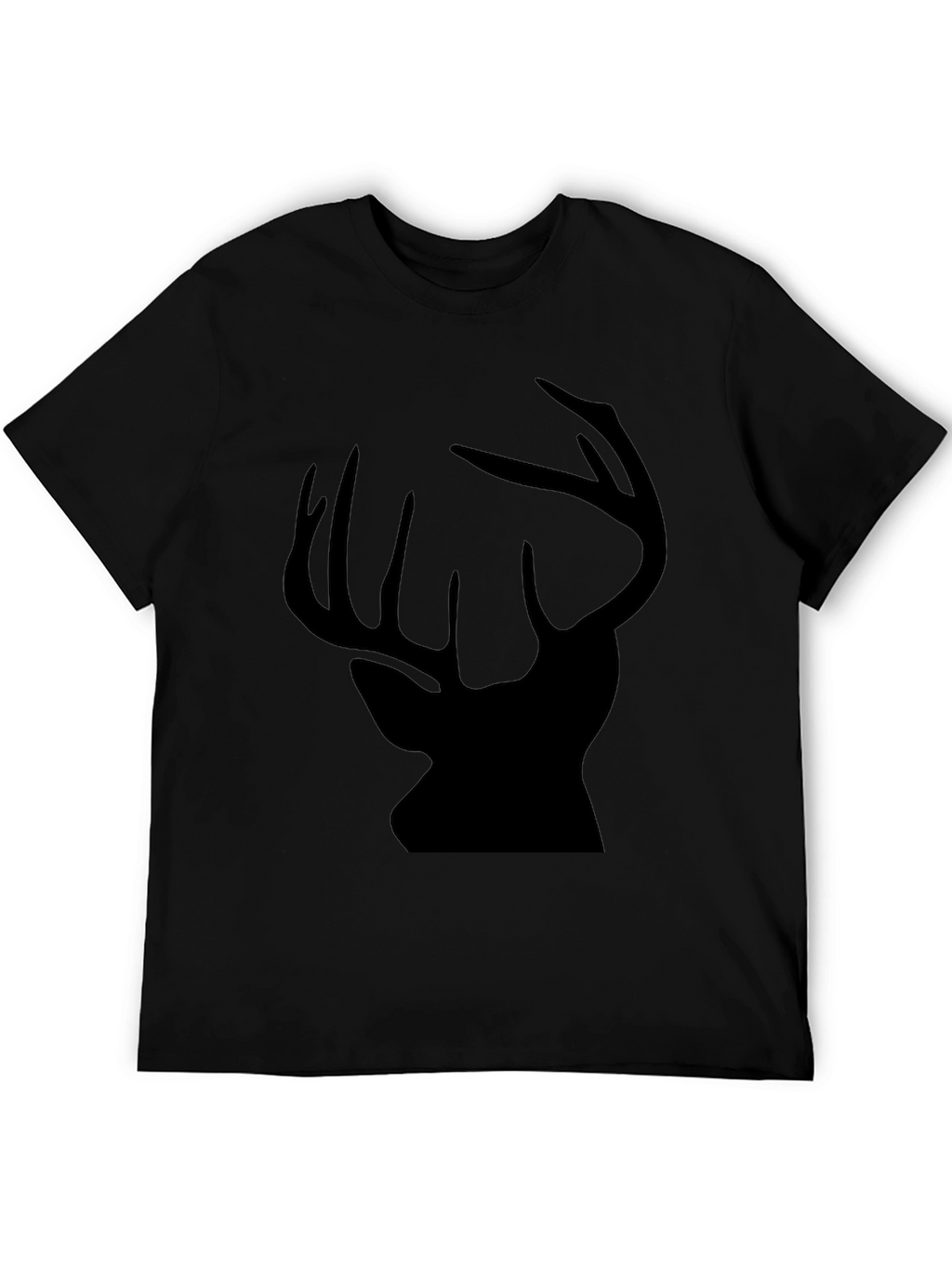 Mens Black Deer Silhouette Graphic Tee