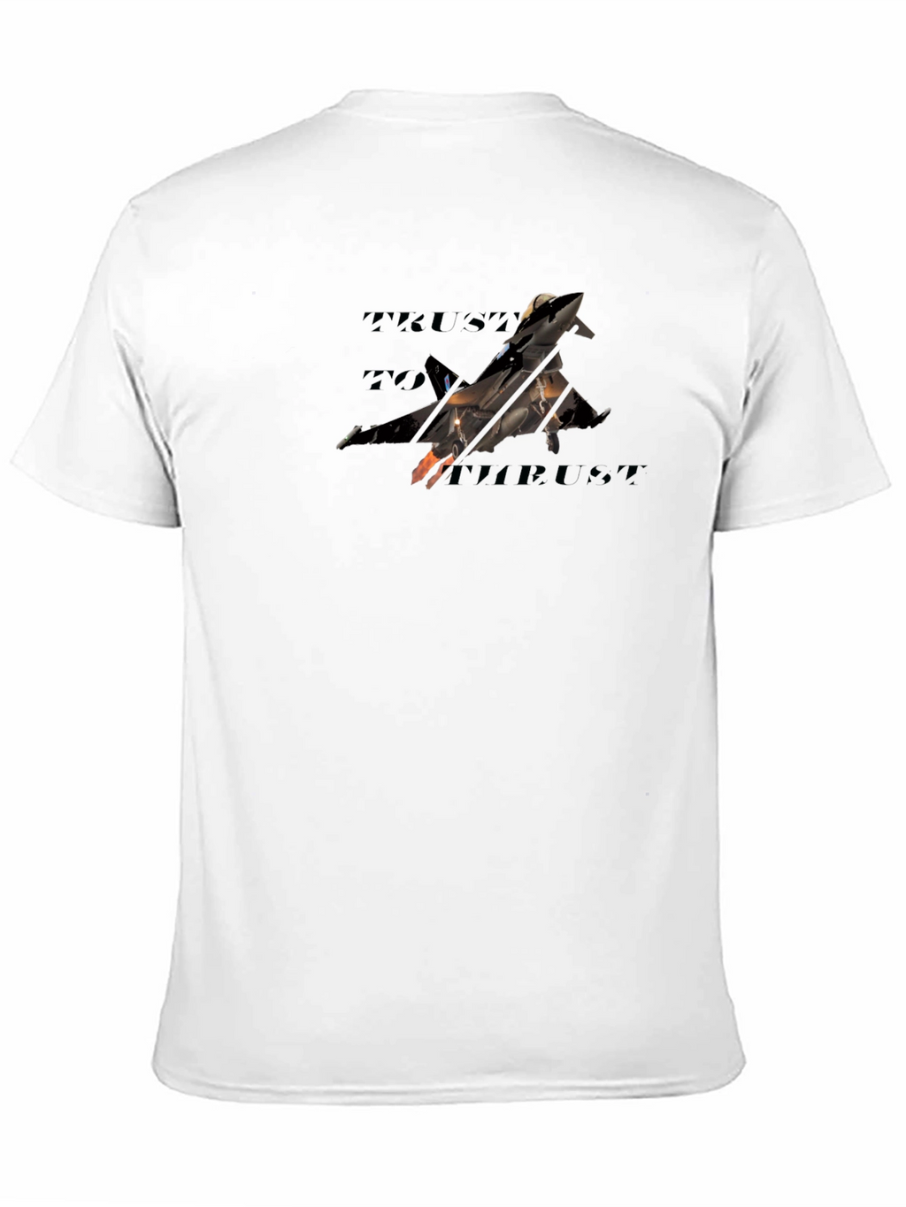 Trust The Thrust Black T-Shirt Jet Fighter Graphic Tee