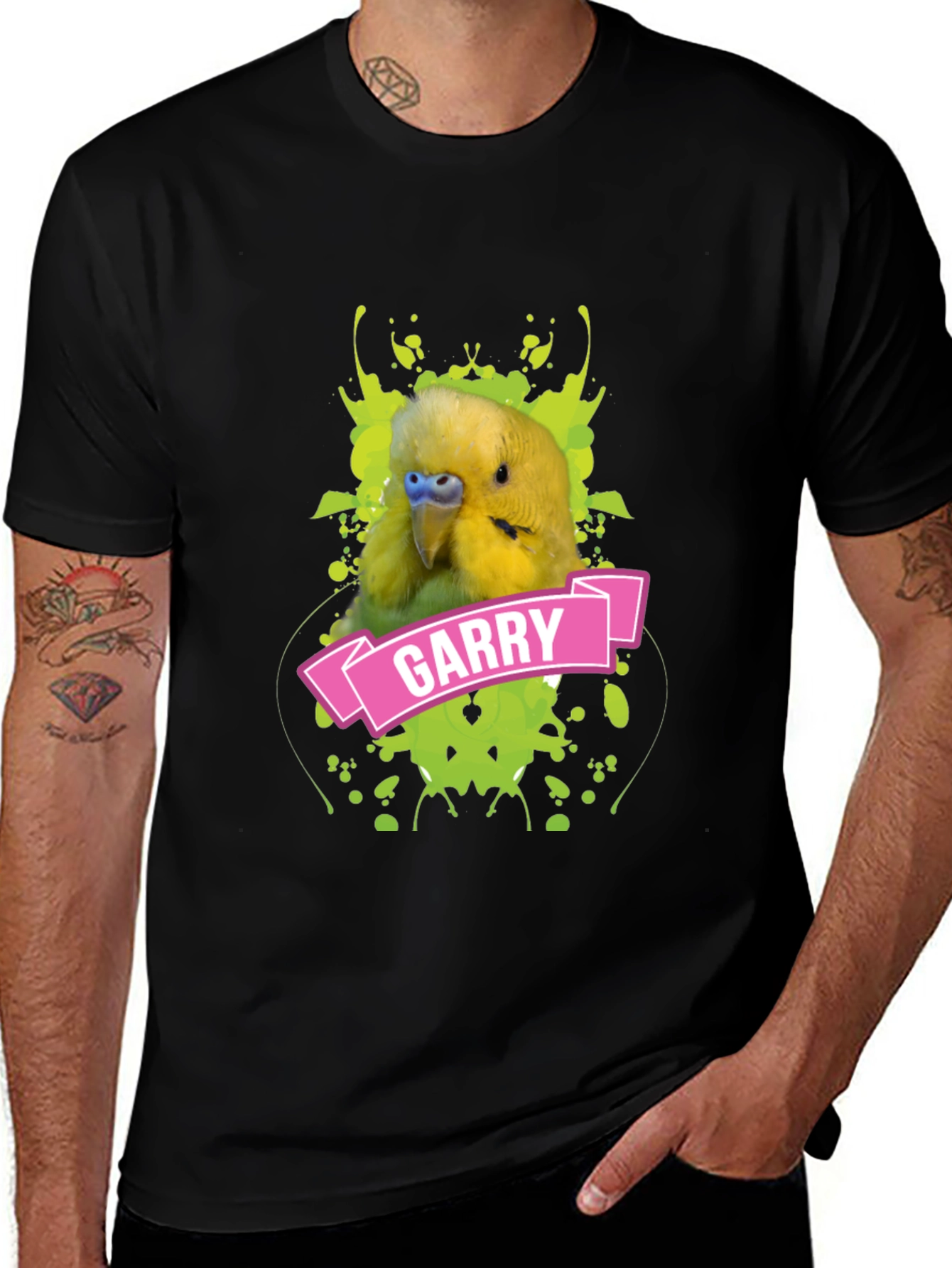 Garry the Budgie T-Shirt - Funny Bird Lover Tee