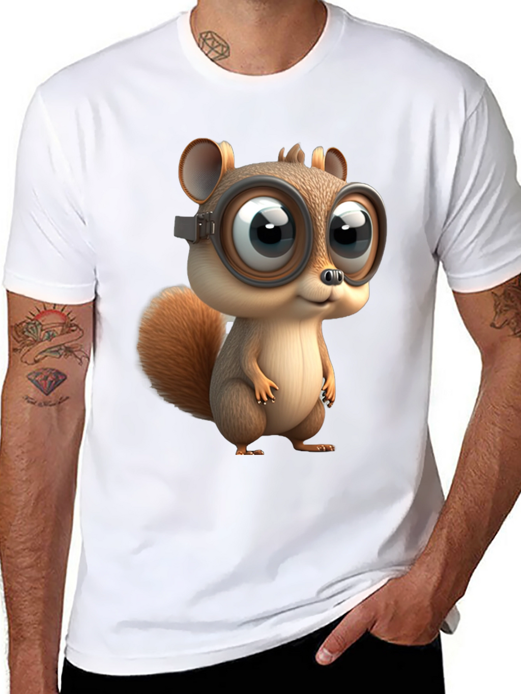 Squirrel in Goggles Graphic T-Shirt