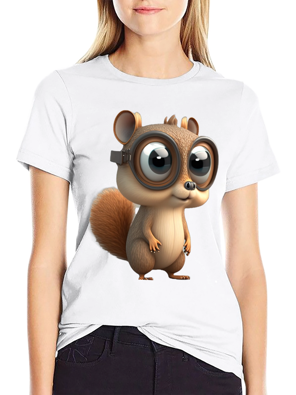 Squirrel in Goggles Graphic T-Shirt