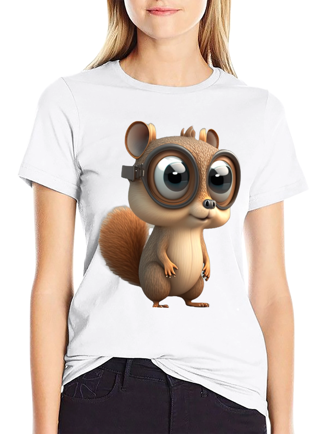 Squirrel in Goggles Graphic T-Shirt