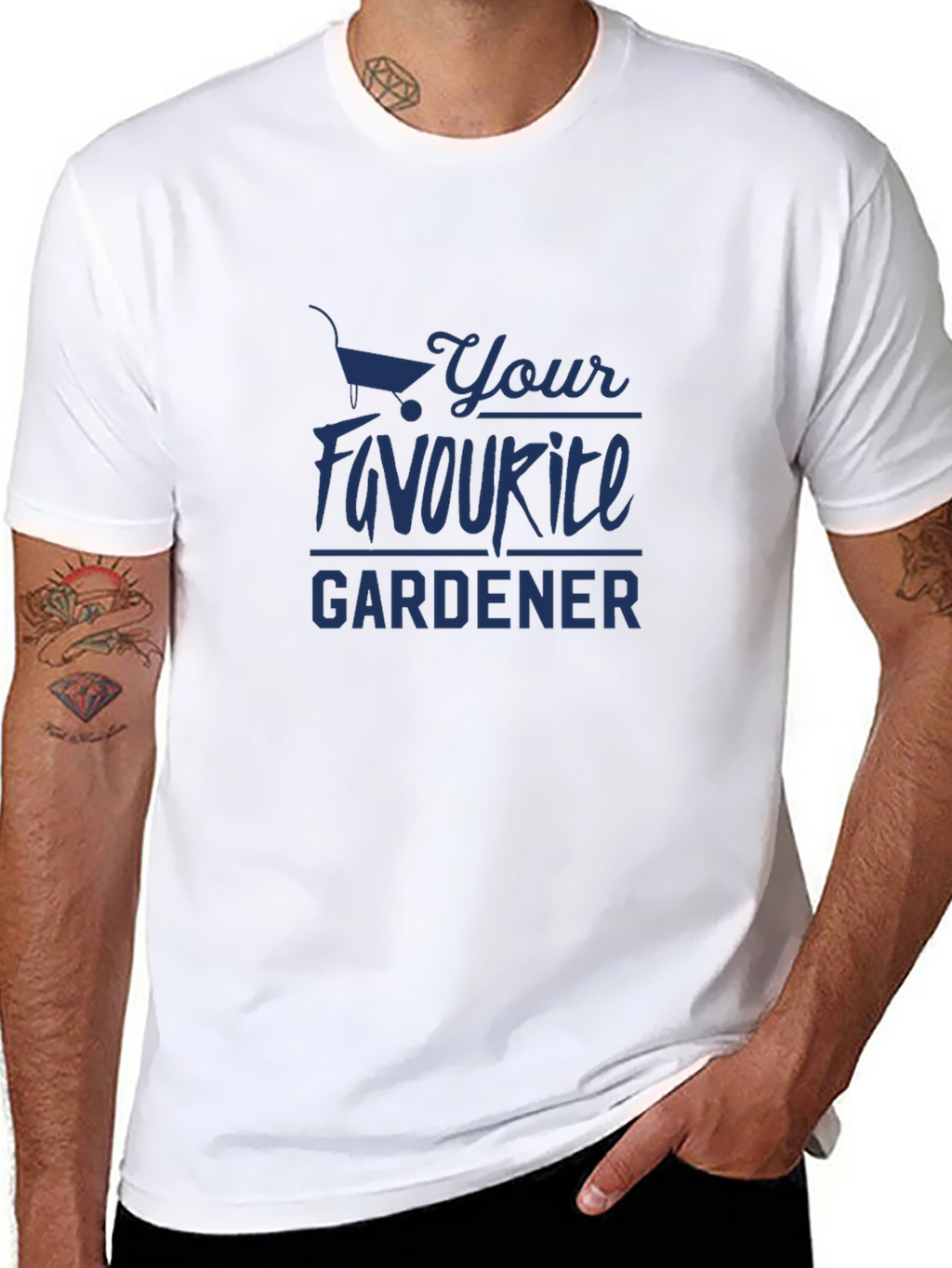 Your Favorite Gardener Black Graphic T-Shirt