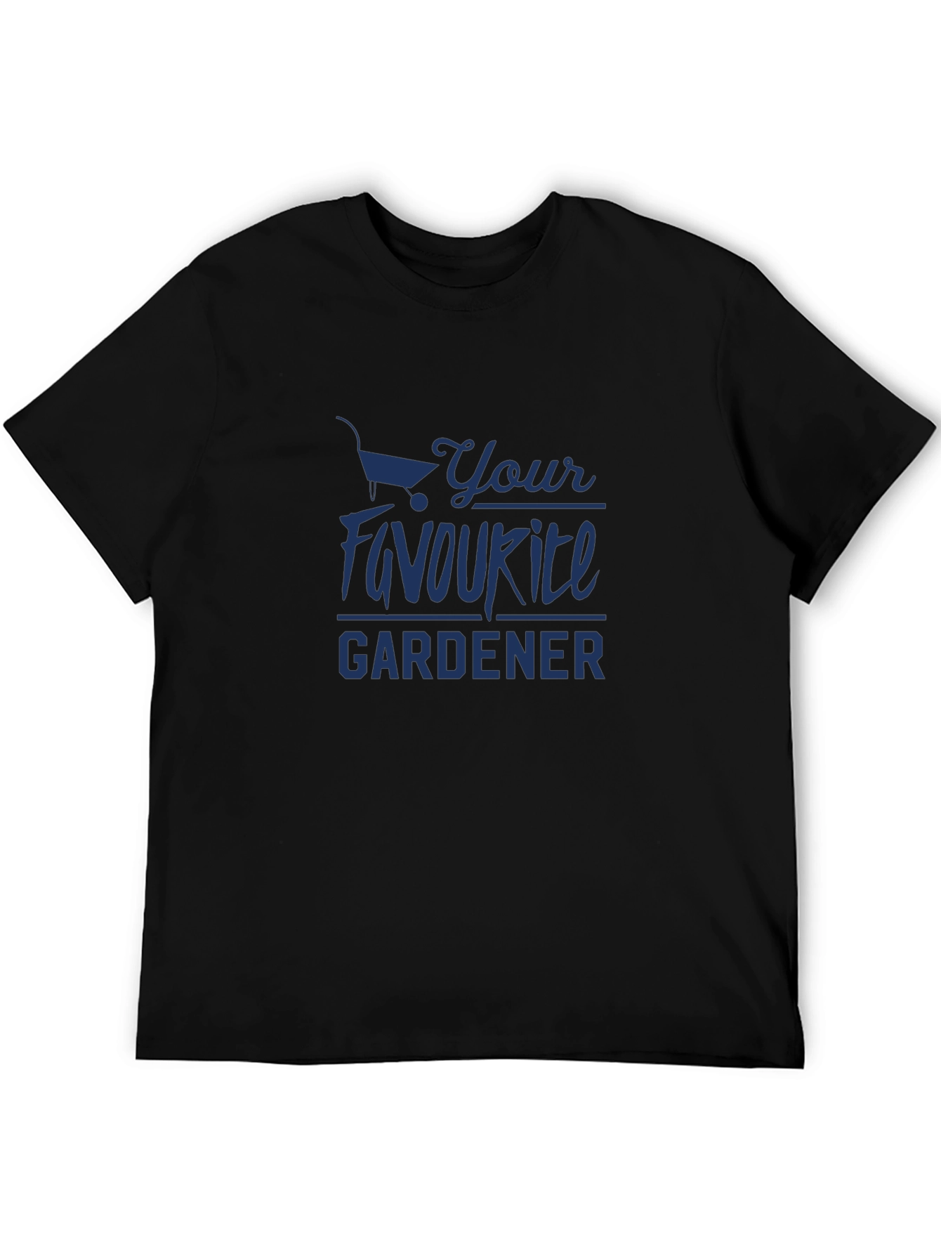 Your Favorite Gardener Black Graphic T-Shirt