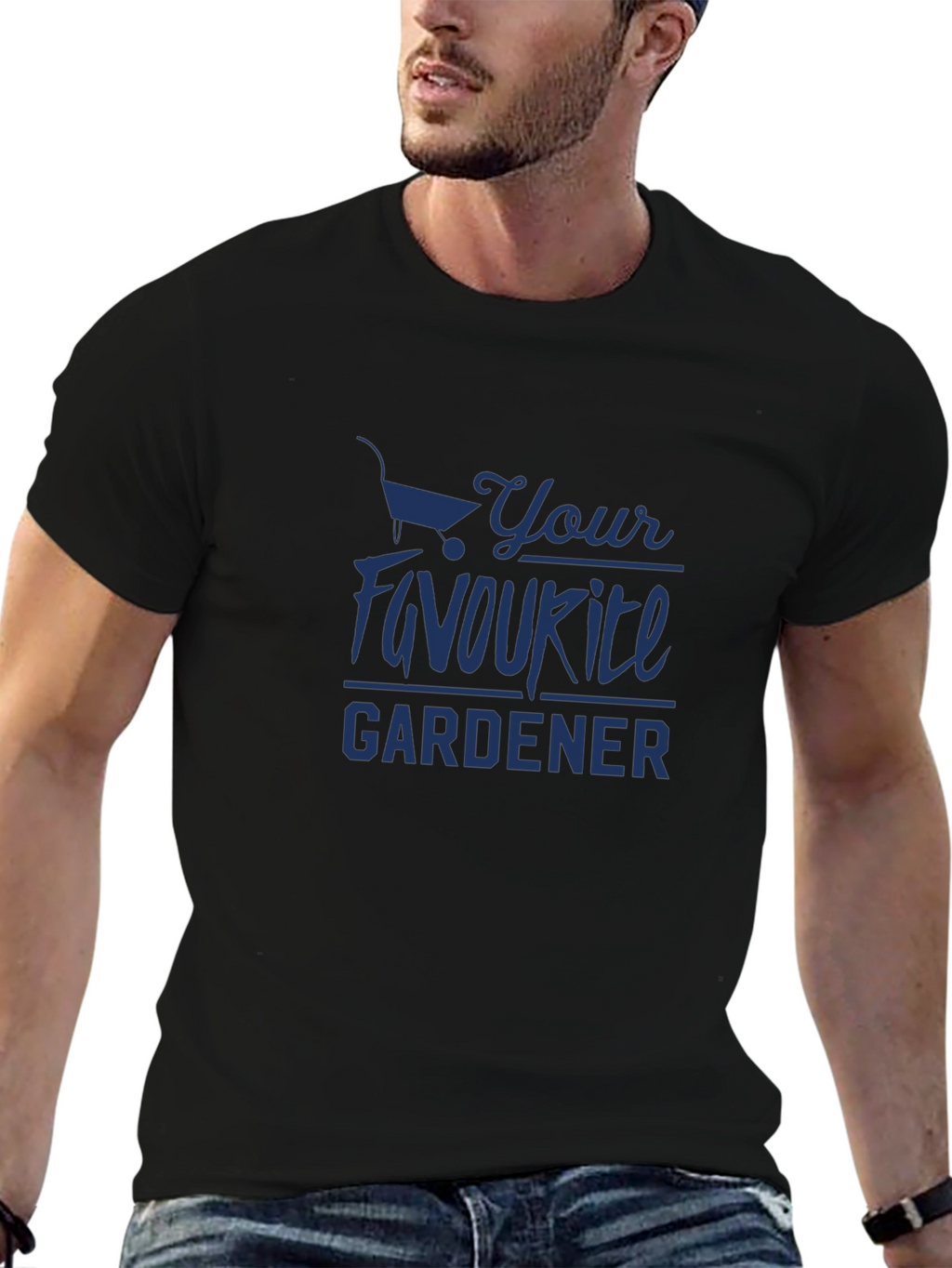 Your Favorite Gardener Black Graphic T-Shirt