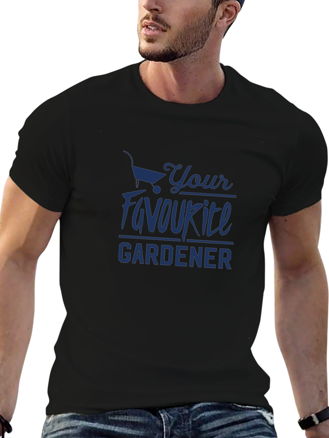 Your Favorite Gardener Black Graphic T-Shirt