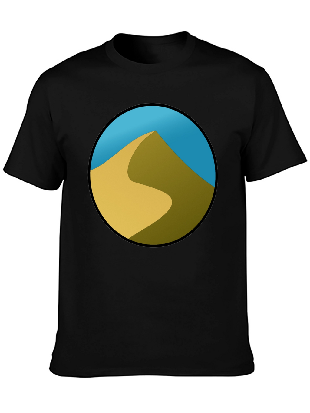 Desert Dune Graphic Black T-Shirt