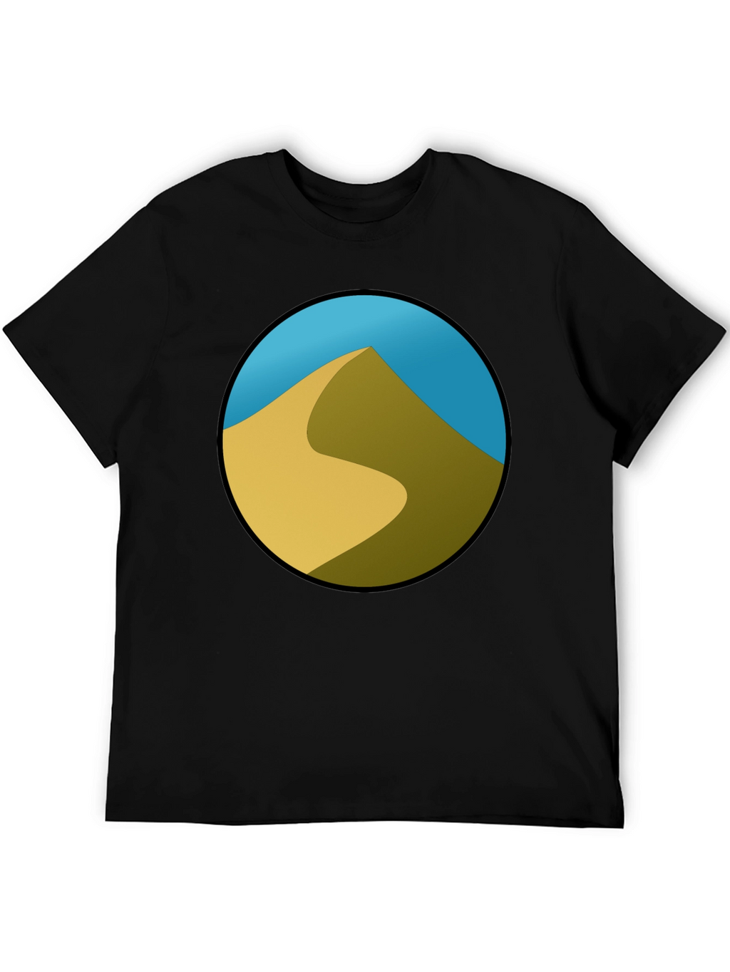 Desert Dune Graphic Black T-Shirt