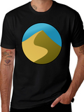 Desert Dune Graphic Black T-Shirt