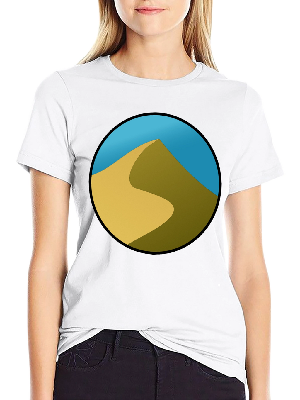 Desert Dune Graphic Black T-Shirt