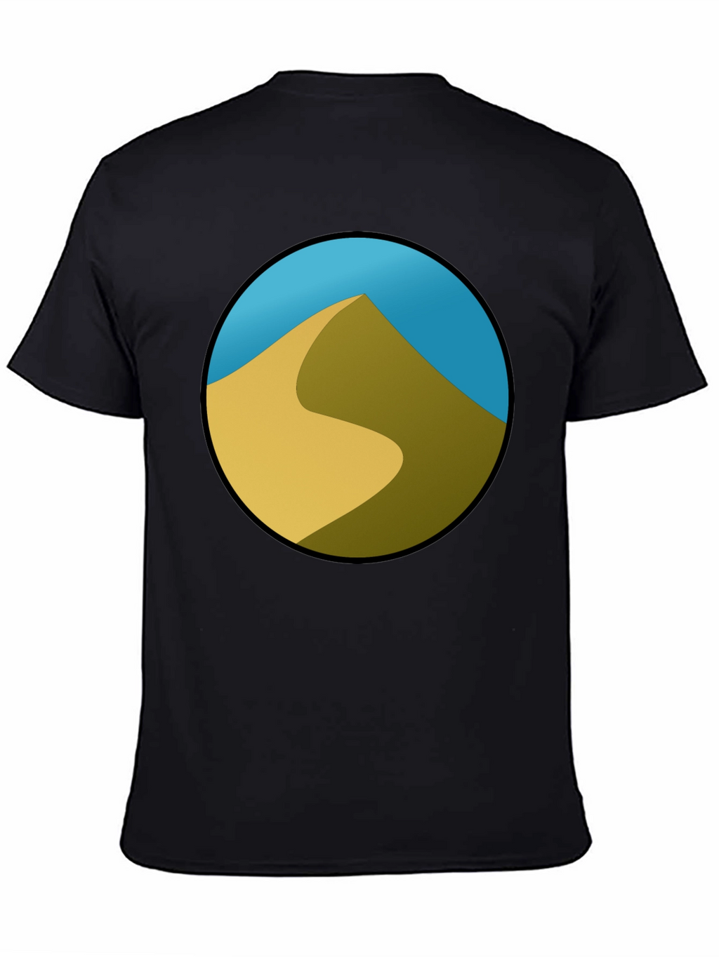 Desert Dune Graphic Black T-Shirt