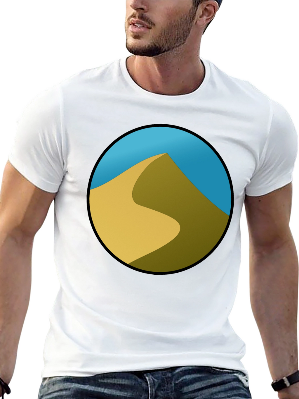 Desert Dune Graphic Black T-Shirt