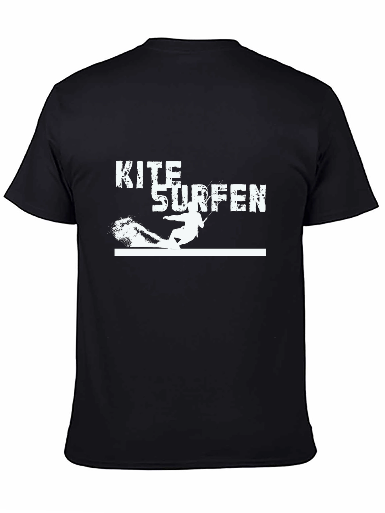 Kite Surfen Black T-Shirt - Water Sports Tee