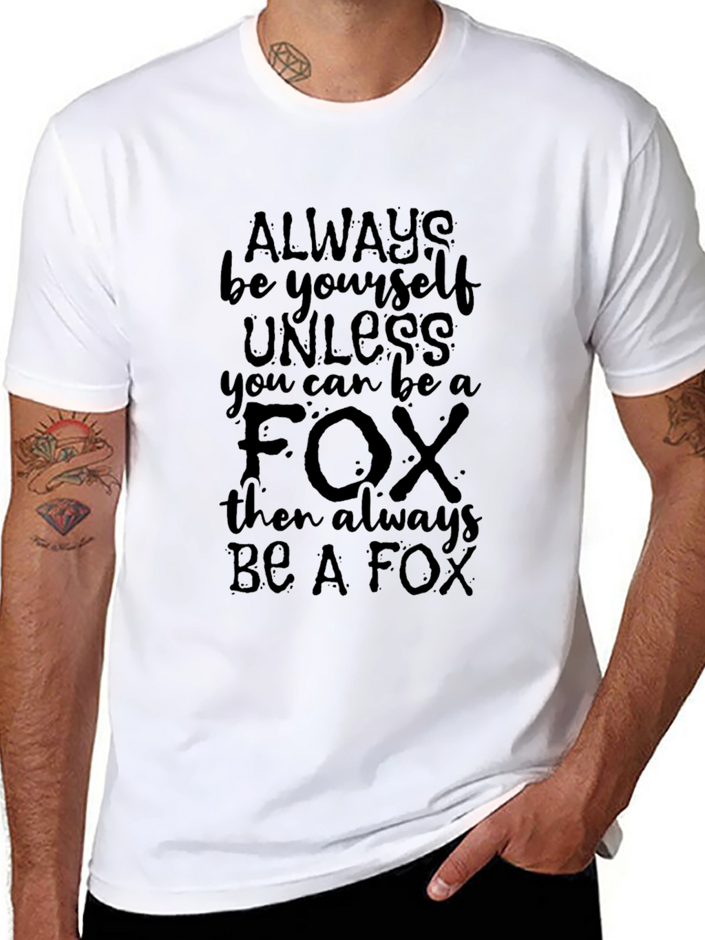 Always Be A Fox Graphic Tee - Black