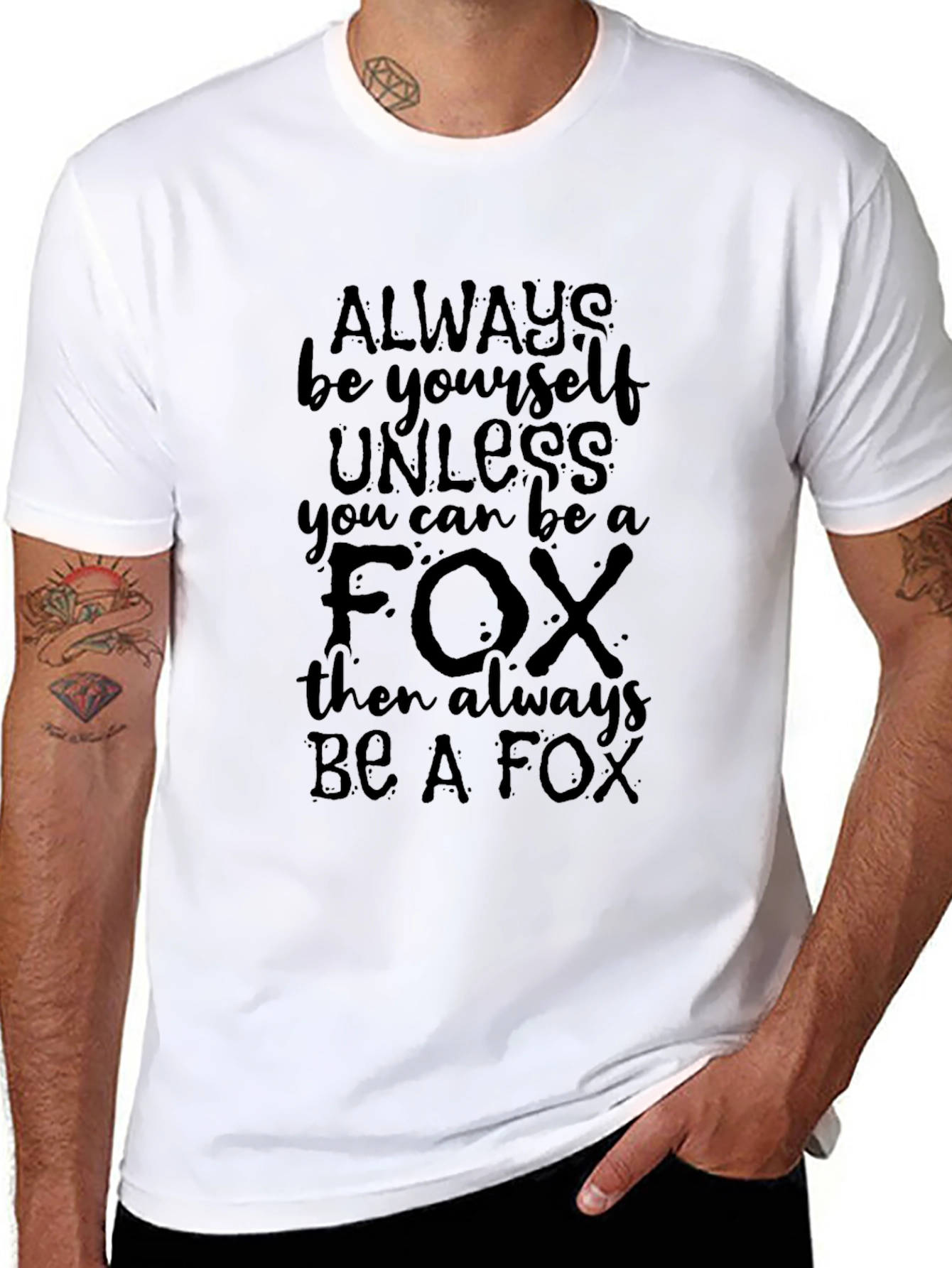 Always Be A Fox Graphic Tee - Black