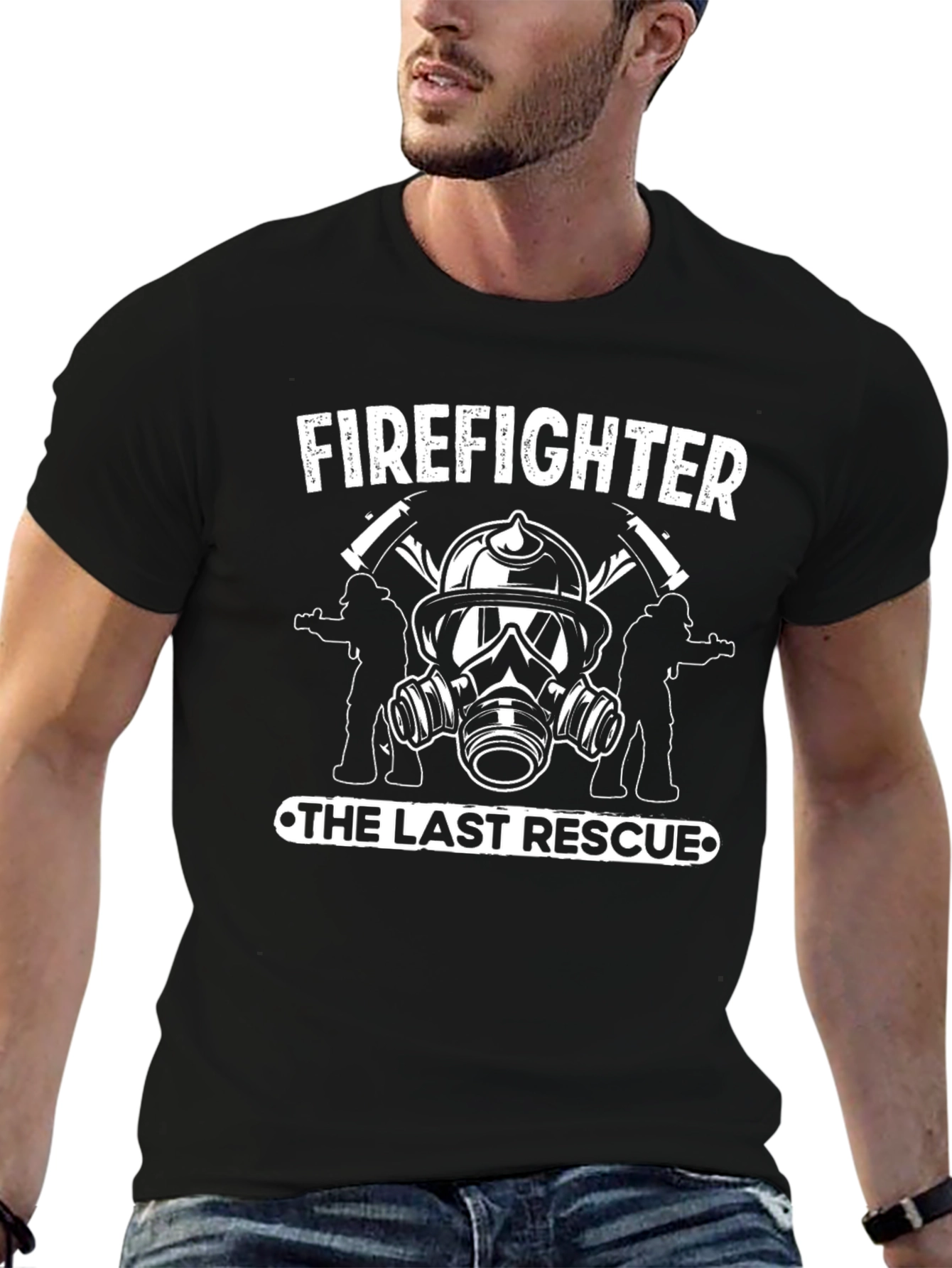 Firefighter Last Rescue Graphic Tee