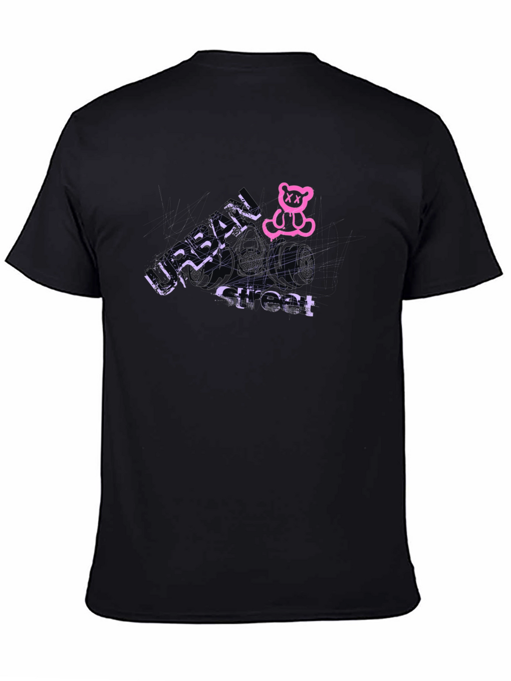 Urban Street Black Graphic Tee