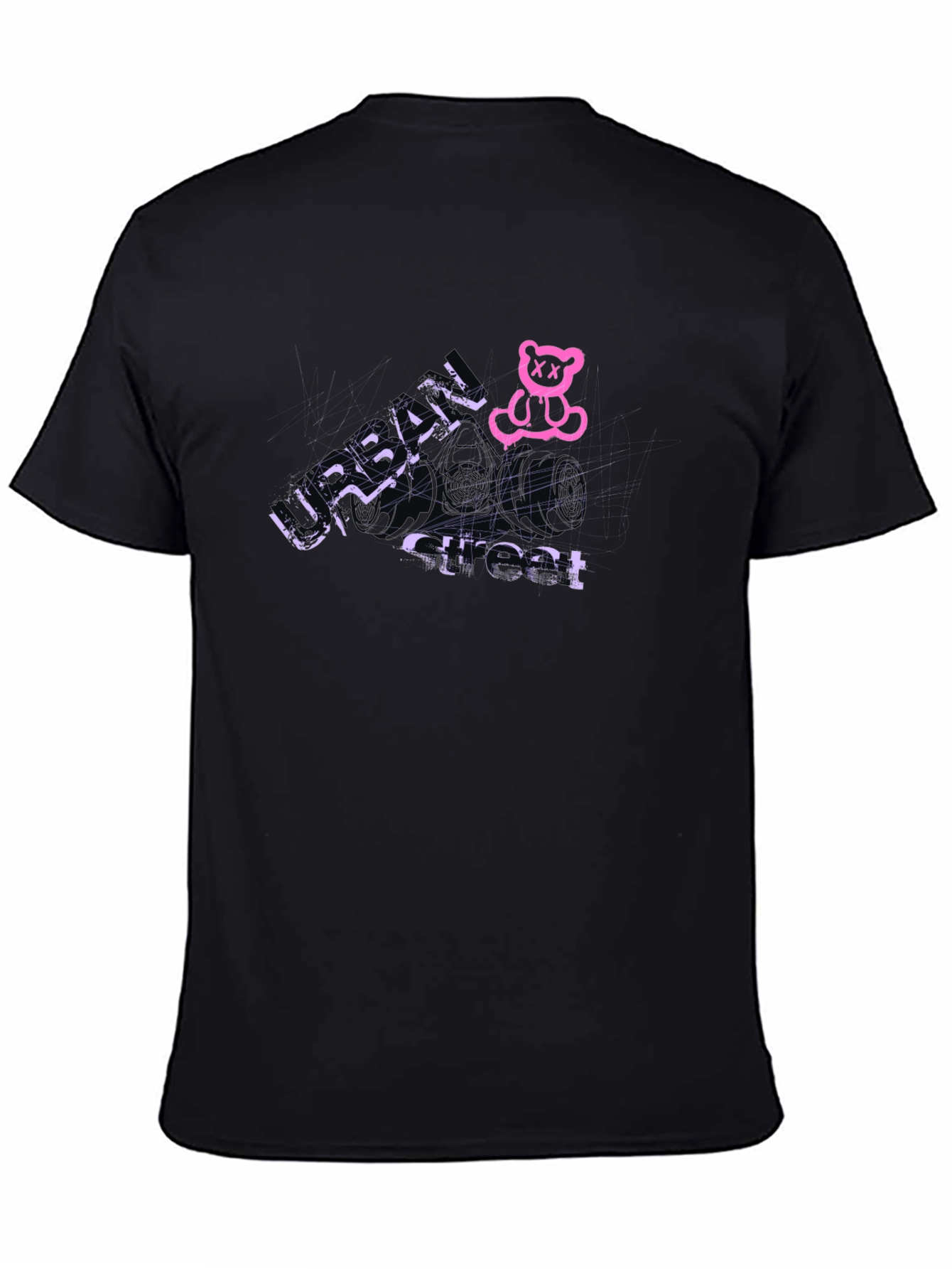 Urban Street Black Graphic Tee