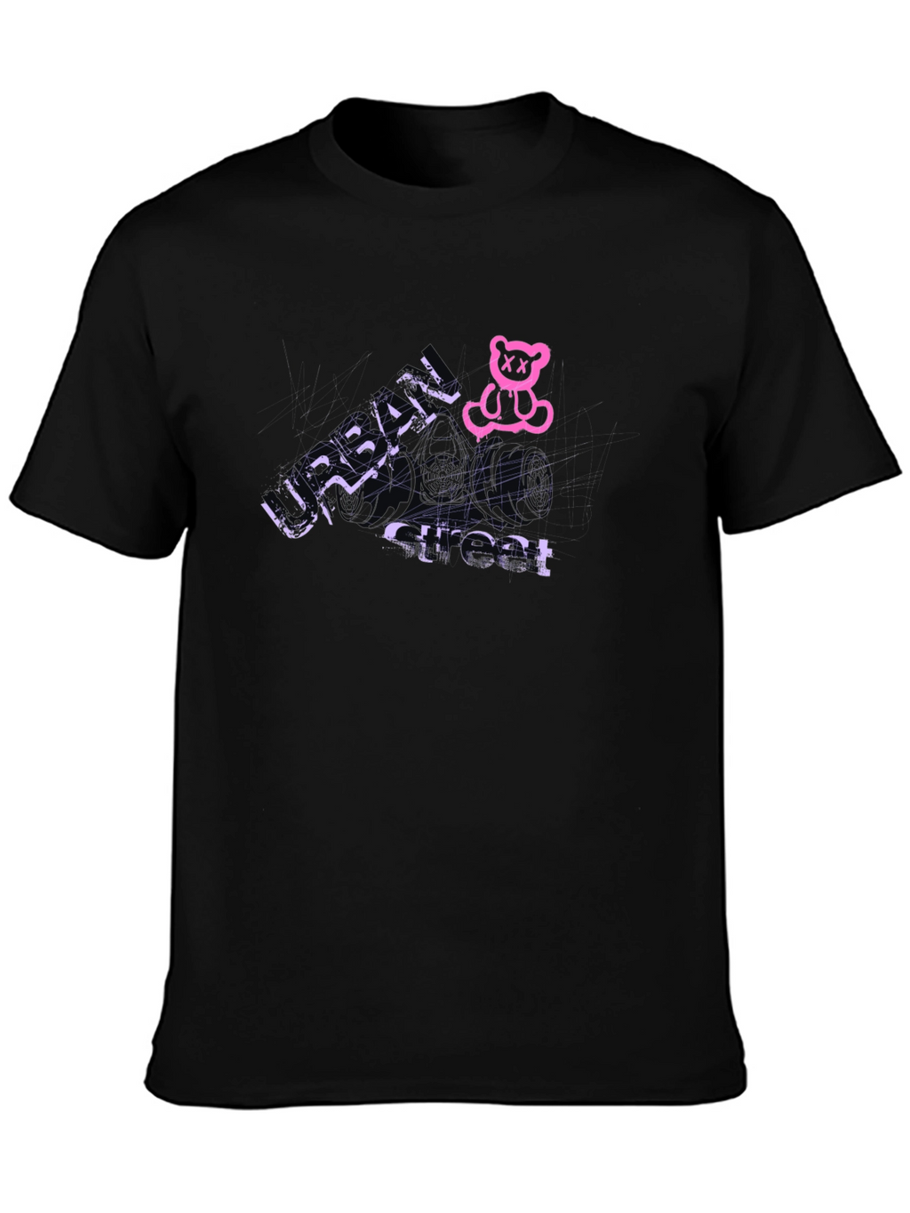Urban Street Black Graphic Tee