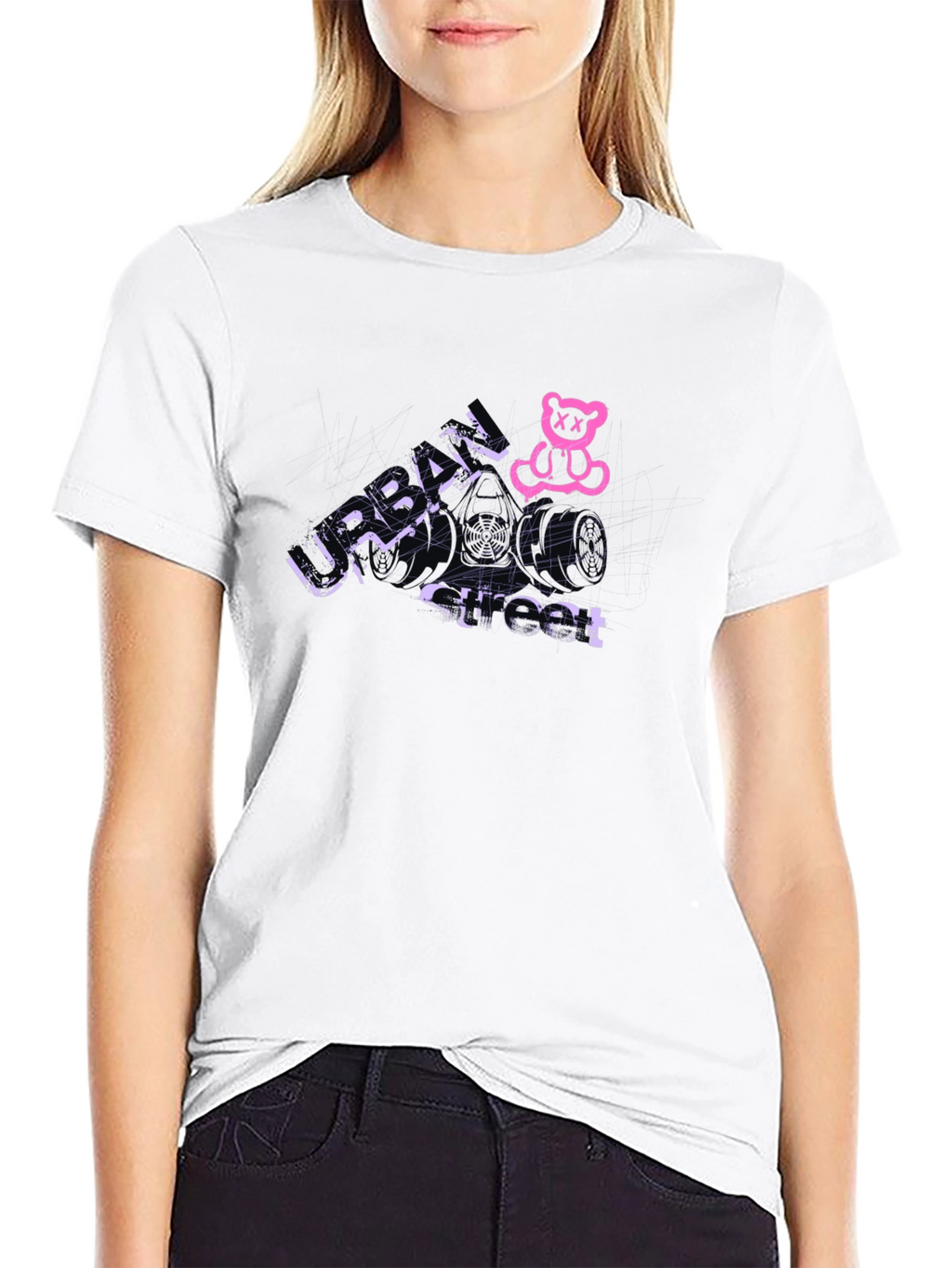 Urban Street Black Graphic Tee