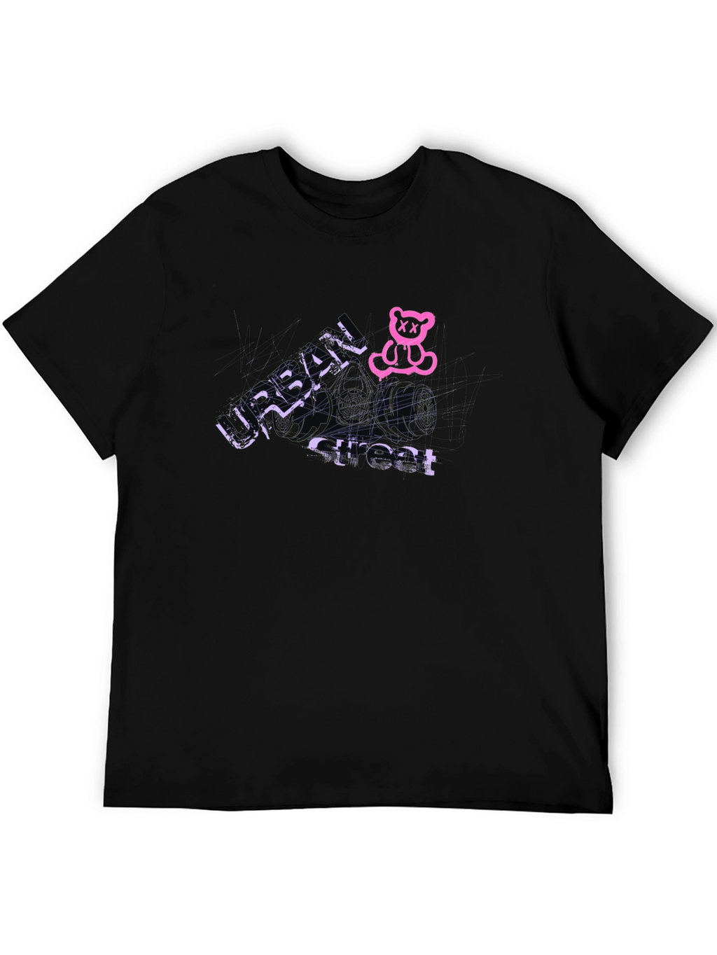 Urban Street Black Graphic Tee