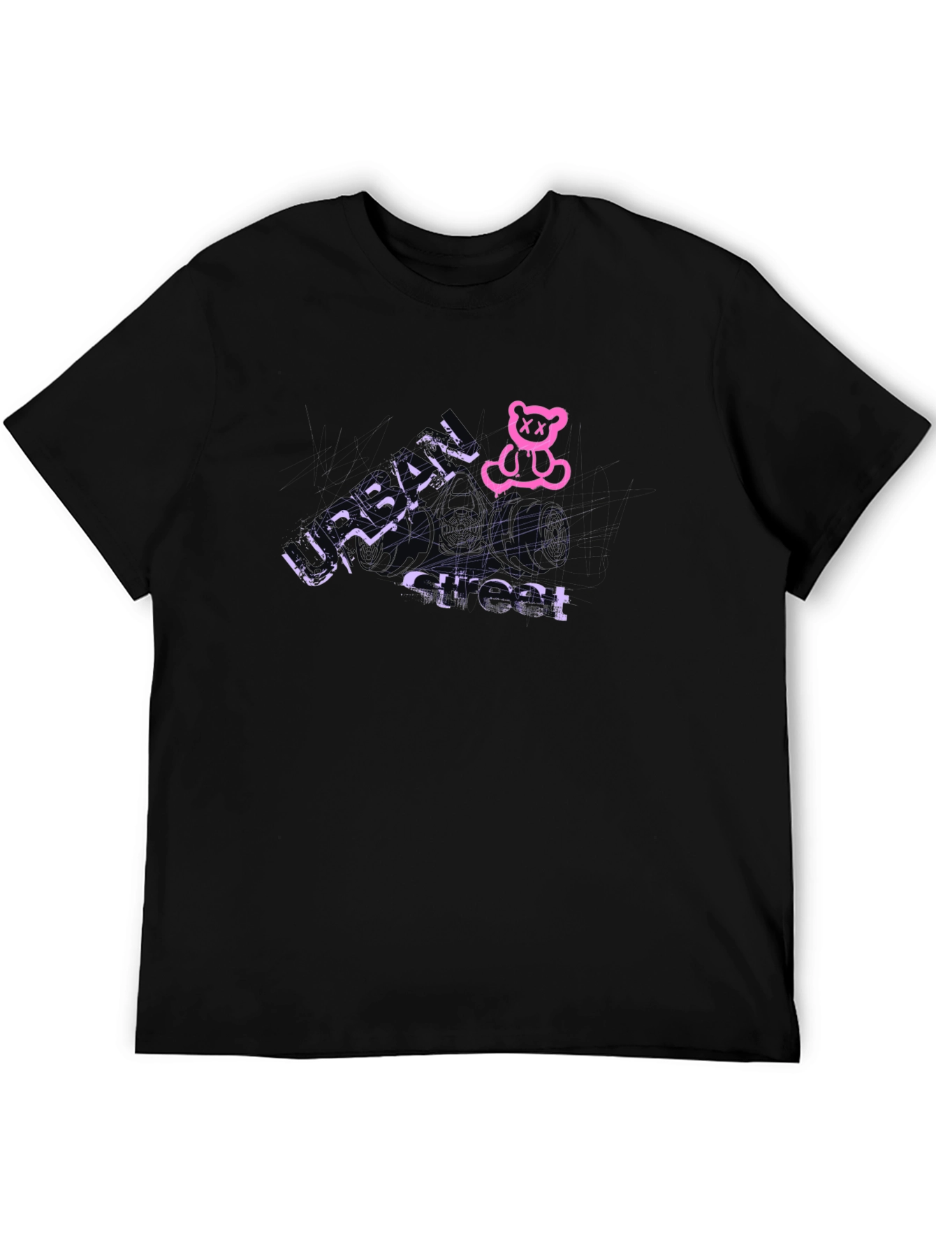 Urban Street Black Graphic Tee