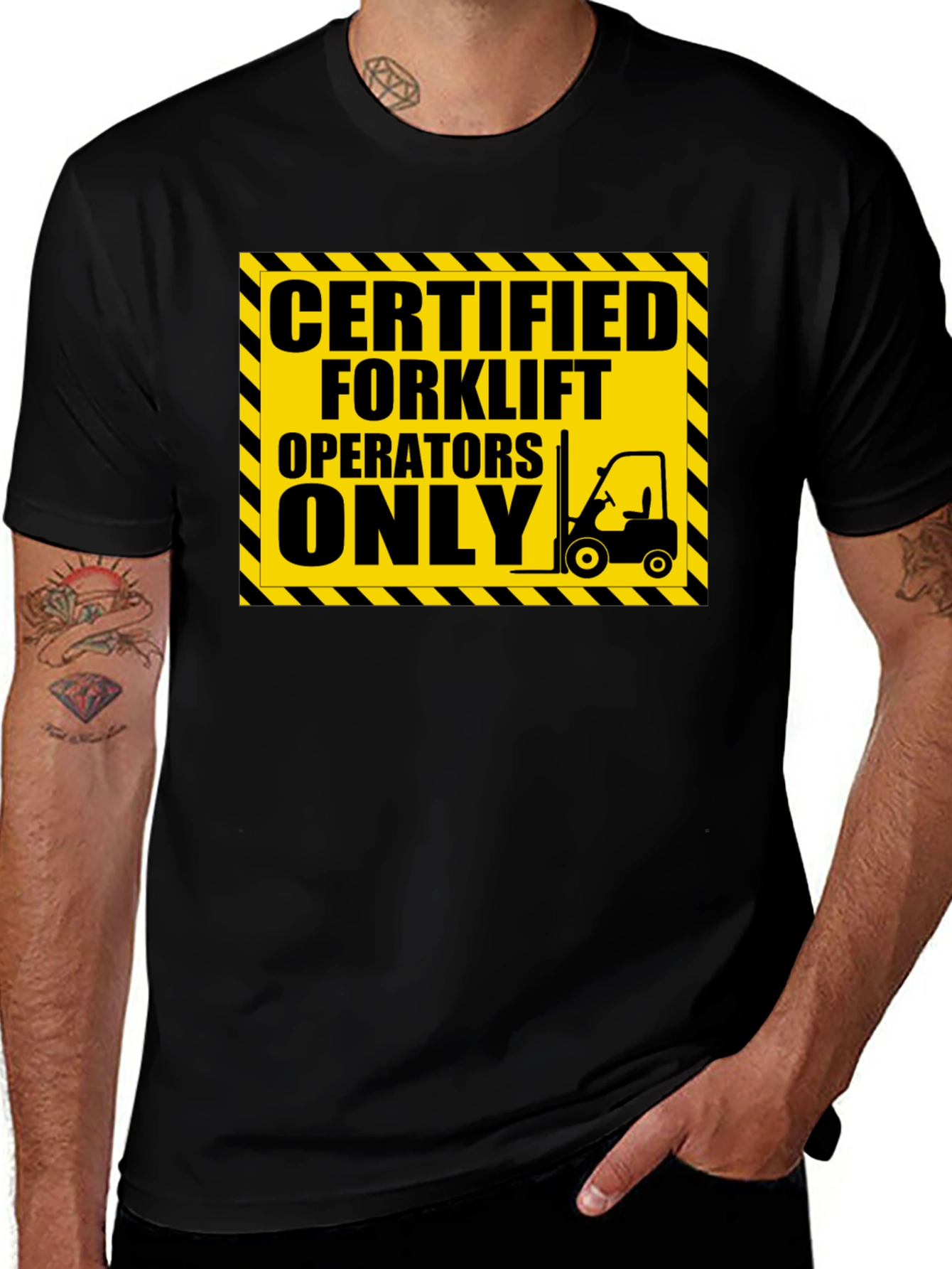 Certified Forklift Operator T-Shirt - Black