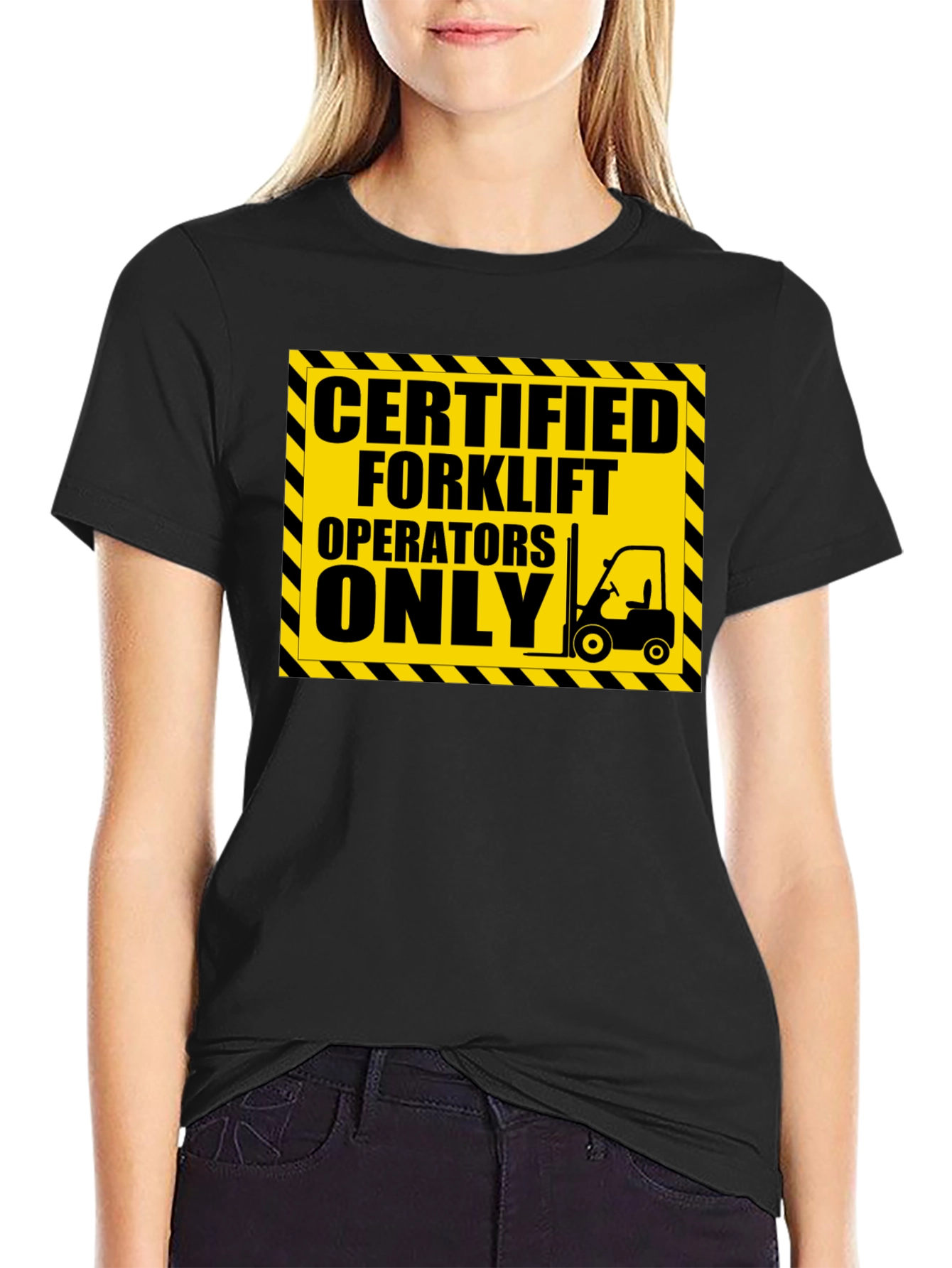 Certified Forklift Operator T-Shirt - Black