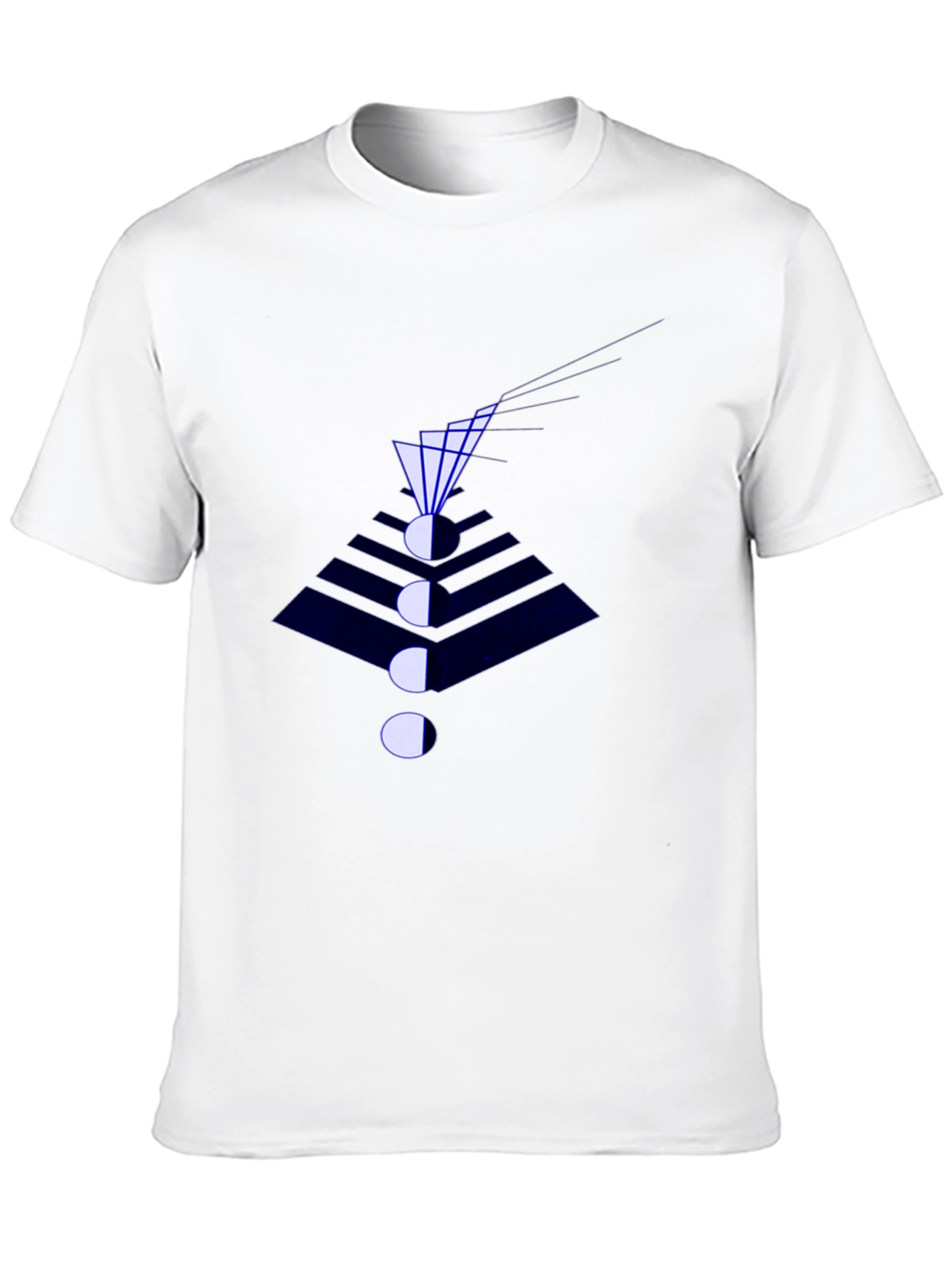Abstract Geometric Graphic Print Black T-Shirt