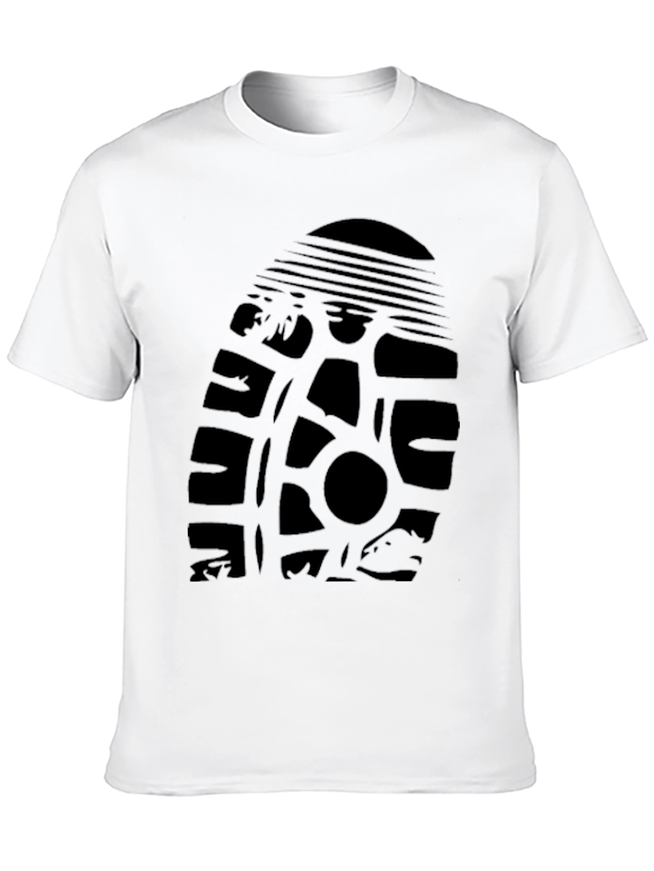 Graphic Print Tee - Tire Track Design