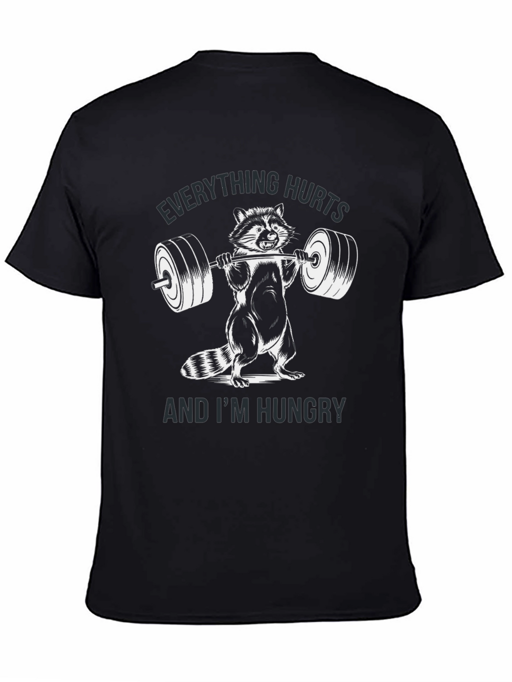 Funny Raccoon Workout Graphic T-Shirt