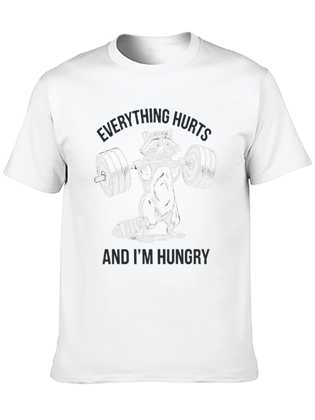 Funny Raccoon Workout Graphic T-Shirt