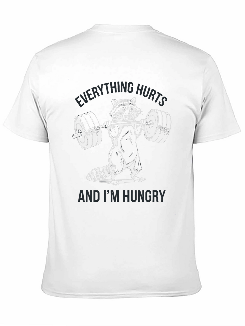 Funny Raccoon Workout Graphic T-Shirt