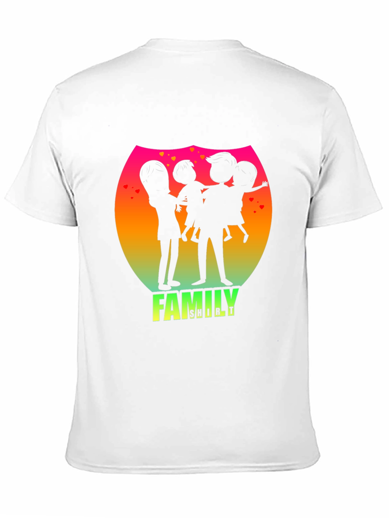 Family Silhouette Graphic Tee - Black