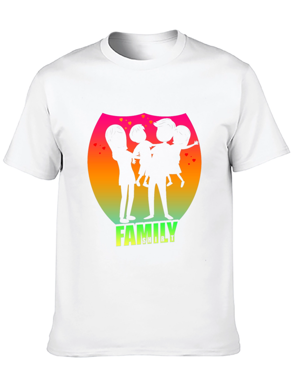 Family Silhouette Graphic Tee - Black