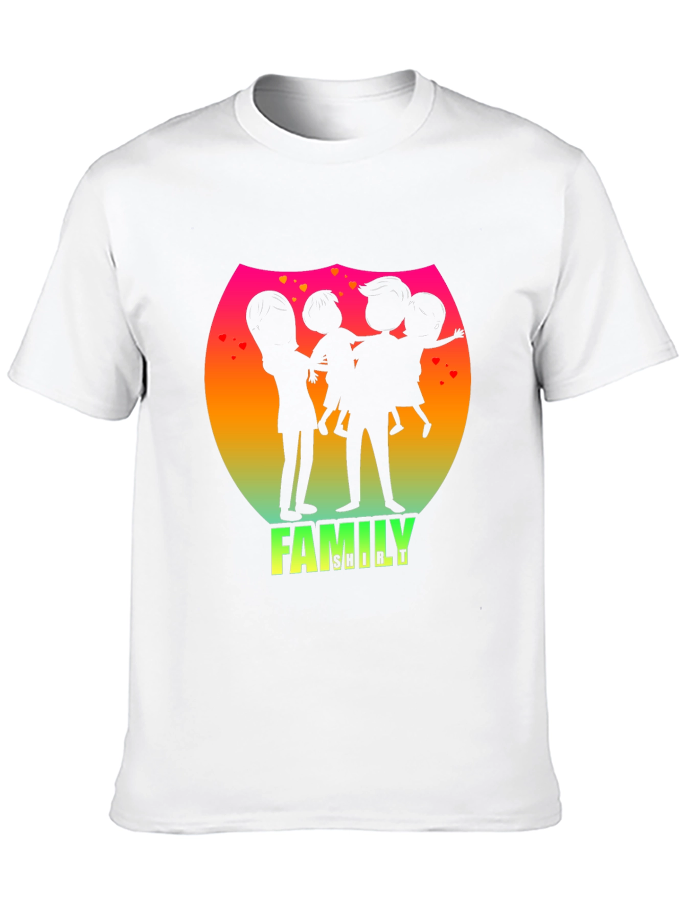 Family Silhouette Graphic Tee - Black