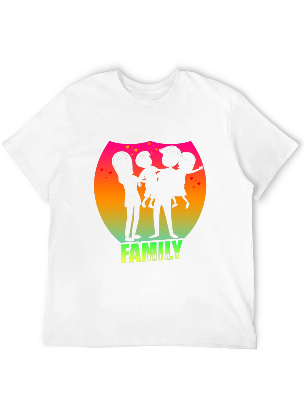 Family Silhouette Graphic Tee - Black