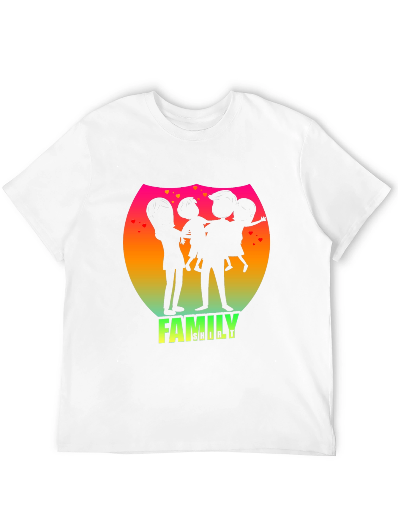 Family Silhouette Graphic Tee - Black