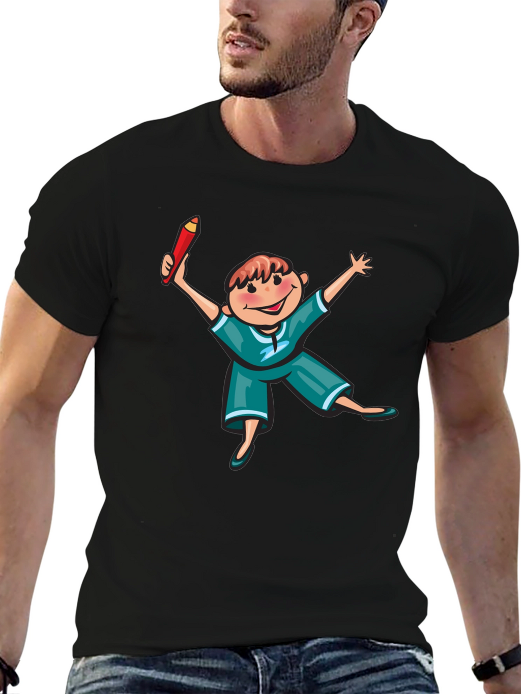 Playful Cartoon Boy T-Shirt
